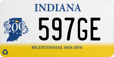 IN license plate 597GE