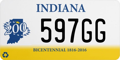 IN license plate 597GG