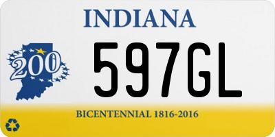 IN license plate 597GL