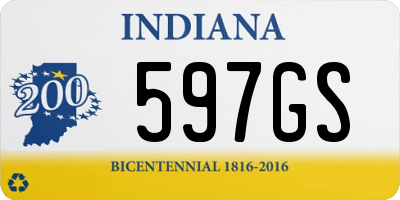 IN license plate 597GS