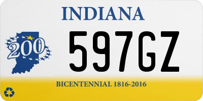 IN license plate 597GZ
