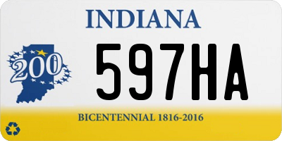 IN license plate 597HA