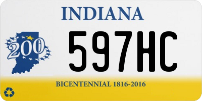 IN license plate 597HC