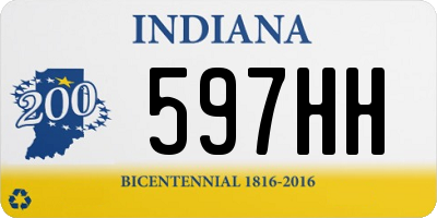 IN license plate 597HH