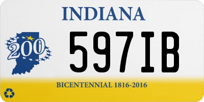 IN license plate 597IB