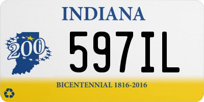 IN license plate 597IL