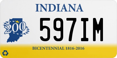 IN license plate 597IM