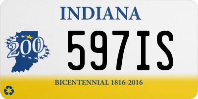 IN license plate 597IS