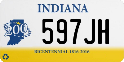 IN license plate 597JH