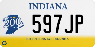 IN license plate 597JP