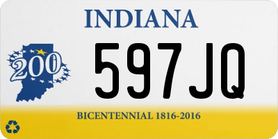 IN license plate 597JQ