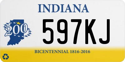 IN license plate 597KJ