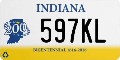 IN license plate 597KL