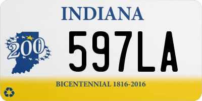 IN license plate 597LA