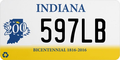 IN license plate 597LB
