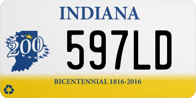 IN license plate 597LD