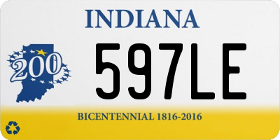 IN license plate 597LE