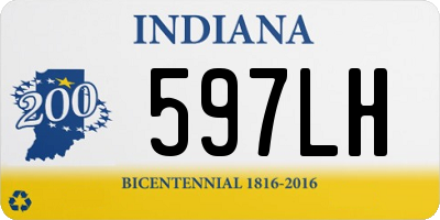 IN license plate 597LH