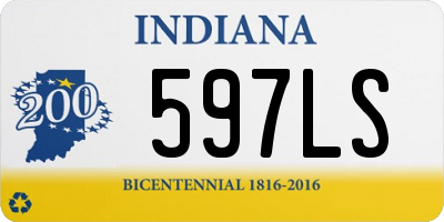 IN license plate 597LS