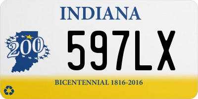 IN license plate 597LX