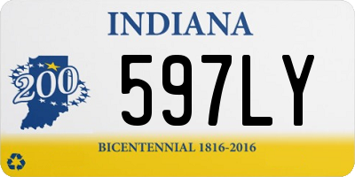 IN license plate 597LY