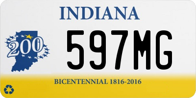 IN license plate 597MG