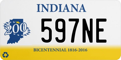 IN license plate 597NE