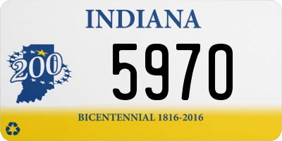 IN license plate 597O