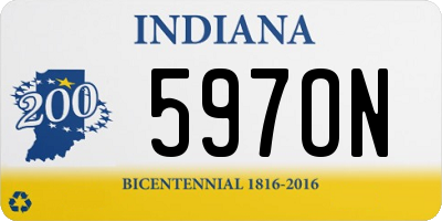 IN license plate 597ON