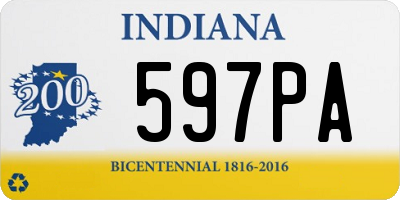 IN license plate 597PA