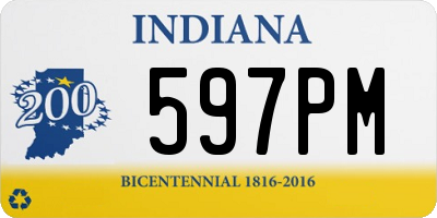 IN license plate 597PM