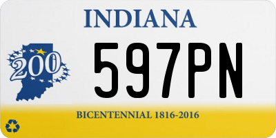 IN license plate 597PN