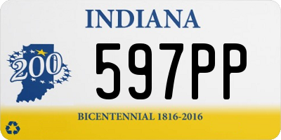 IN license plate 597PP