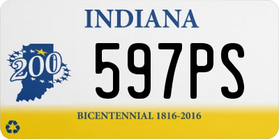 IN license plate 597PS