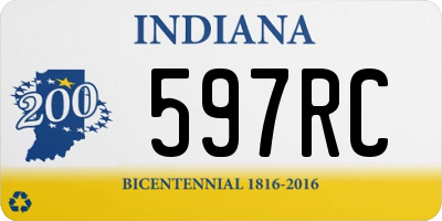 IN license plate 597RC