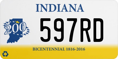 IN license plate 597RD