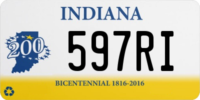 IN license plate 597RI