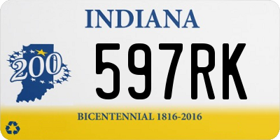 IN license plate 597RK