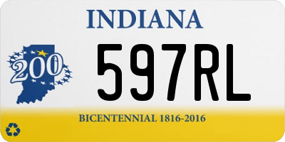 IN license plate 597RL