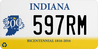 IN license plate 597RM