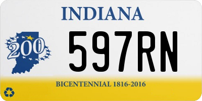 IN license plate 597RN