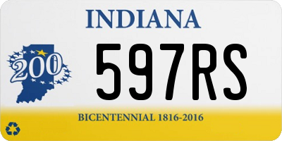 IN license plate 597RS