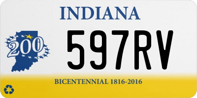 IN license plate 597RV