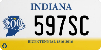 IN license plate 597SC