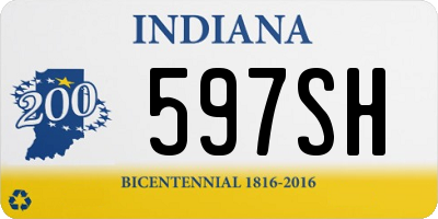 IN license plate 597SH