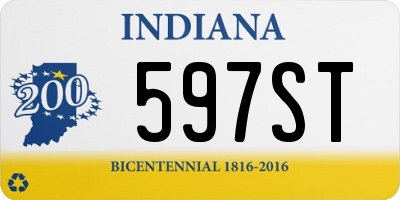 IN license plate 597ST