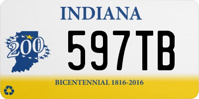 IN license plate 597TB