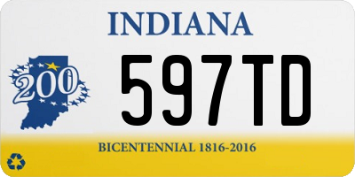 IN license plate 597TD