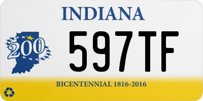 IN license plate 597TF