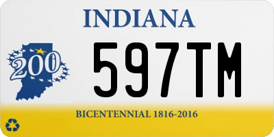 IN license plate 597TM